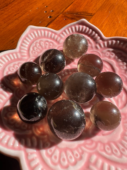 Mini Mini Smokey Quartz Sphere