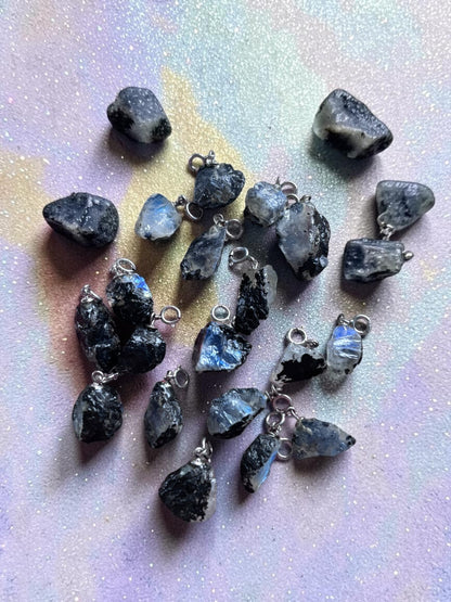 Rainbow Moonstone Charm