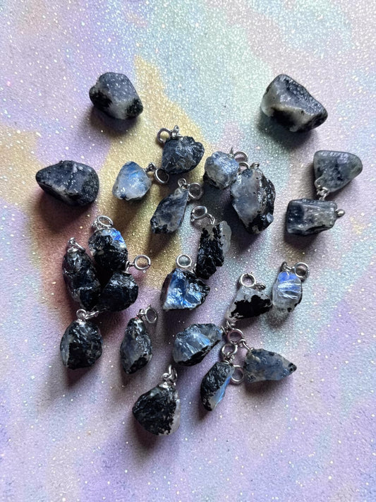 Rainbow Moonstone Charm