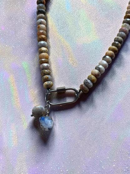 Rainbow Moonstone Charm