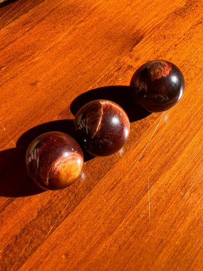 Mini Sphere Collection – Red Tiger’s Eye & Carnelian