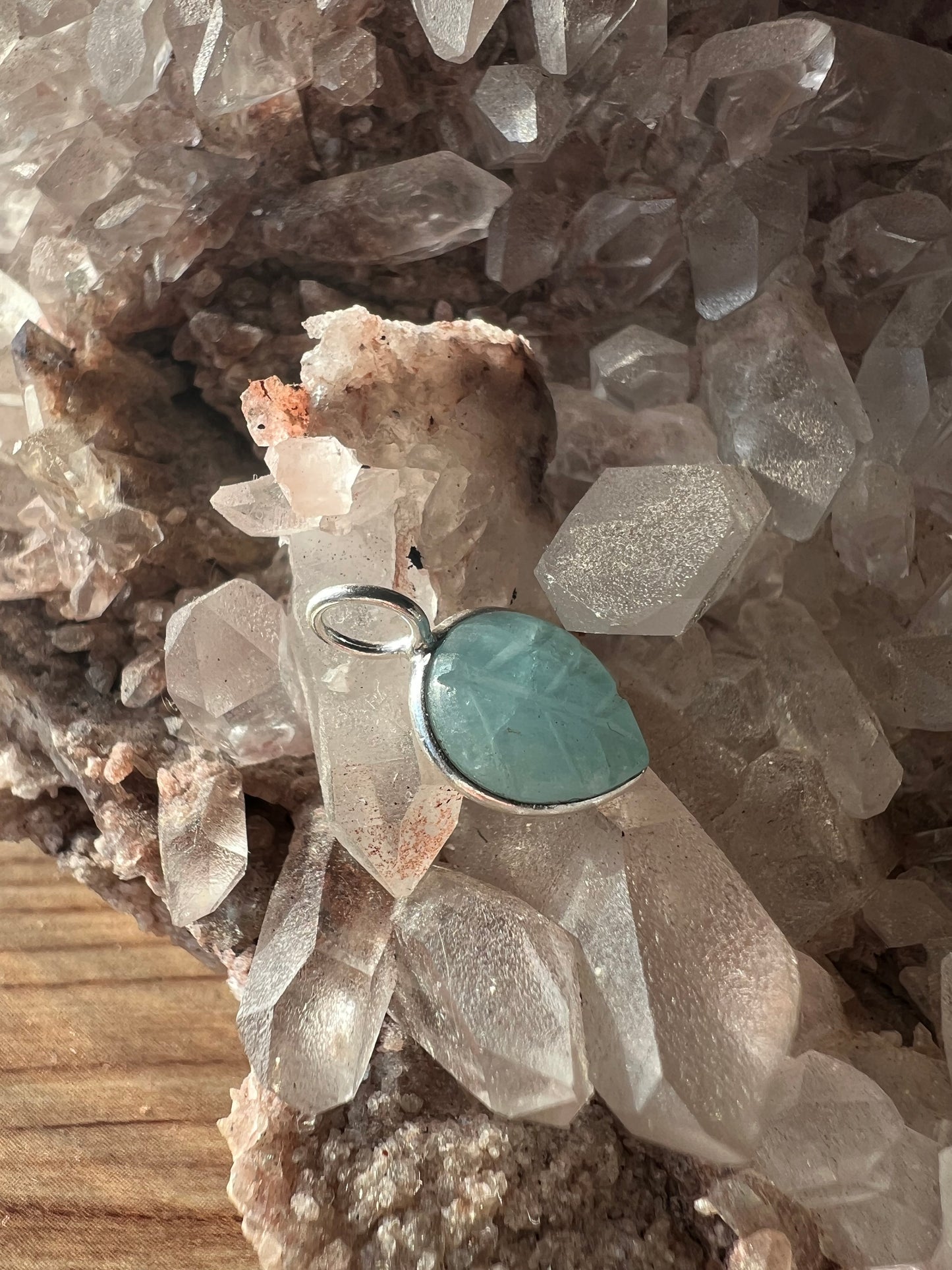 Crystal Leaf Charm – Choose Your Stone