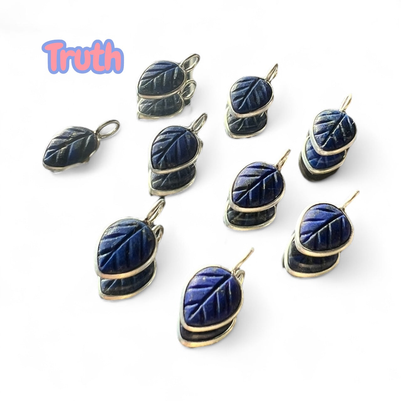 Crystal Leaf Charm – Choose Your Stone
