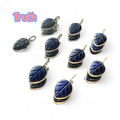 Crystal Leaf Charm – Choose Your Stone