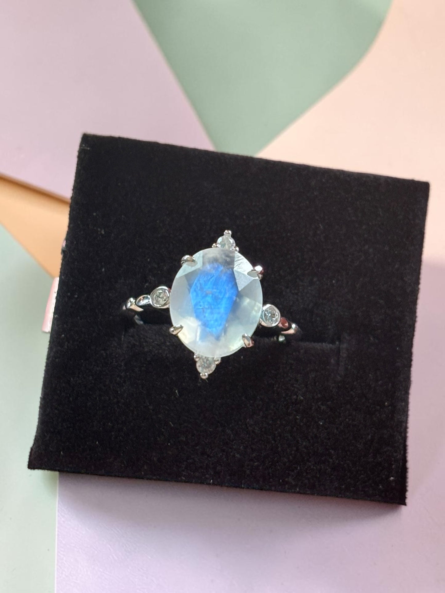 Moonlit Moonstone Ring
