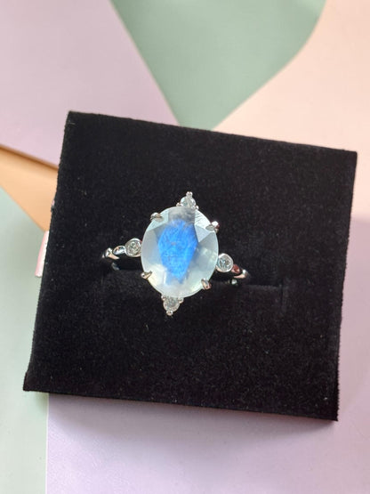 Moonlit Moonstone Ring