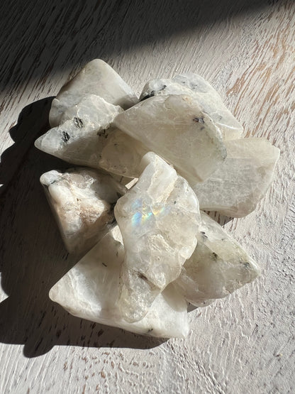 Rainbow Moonstone – Raw Polished