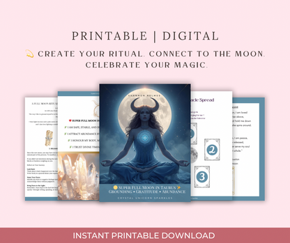 Super Full Moon in Taurus Digital Workbook ✨