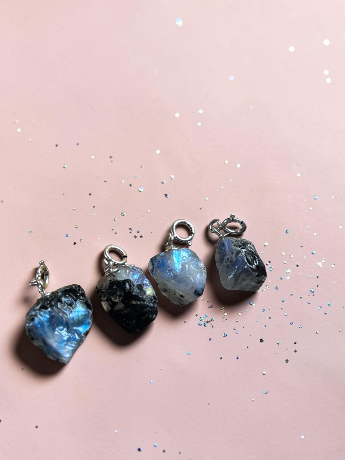 Rainbow Moonstone Charm