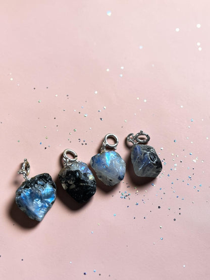 Rainbow Moonstone Charm