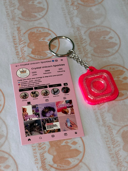 Sparkle Connect Instagram NFC Keychain