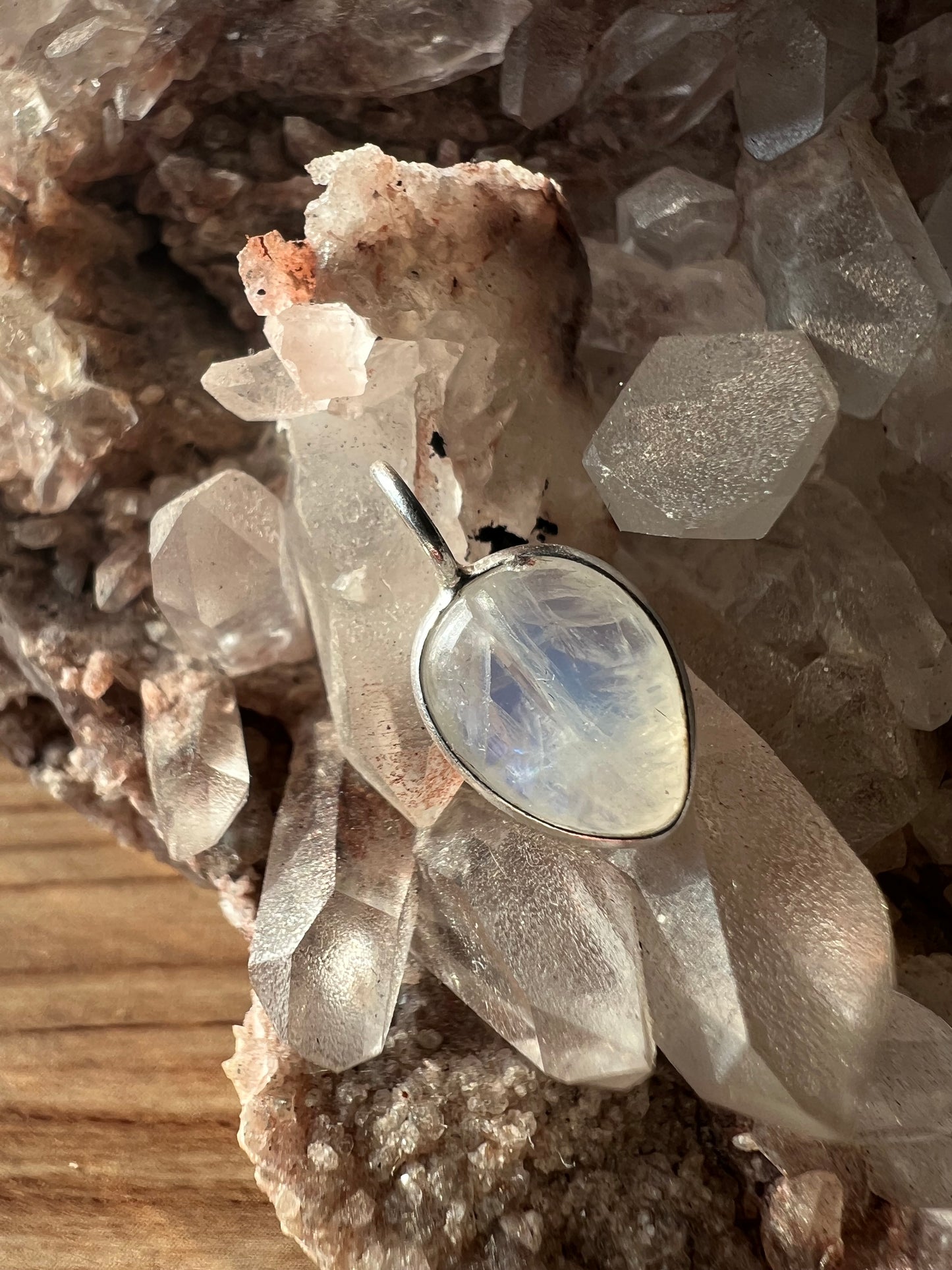 Crystal Leaf Charm – Choose Your Stone