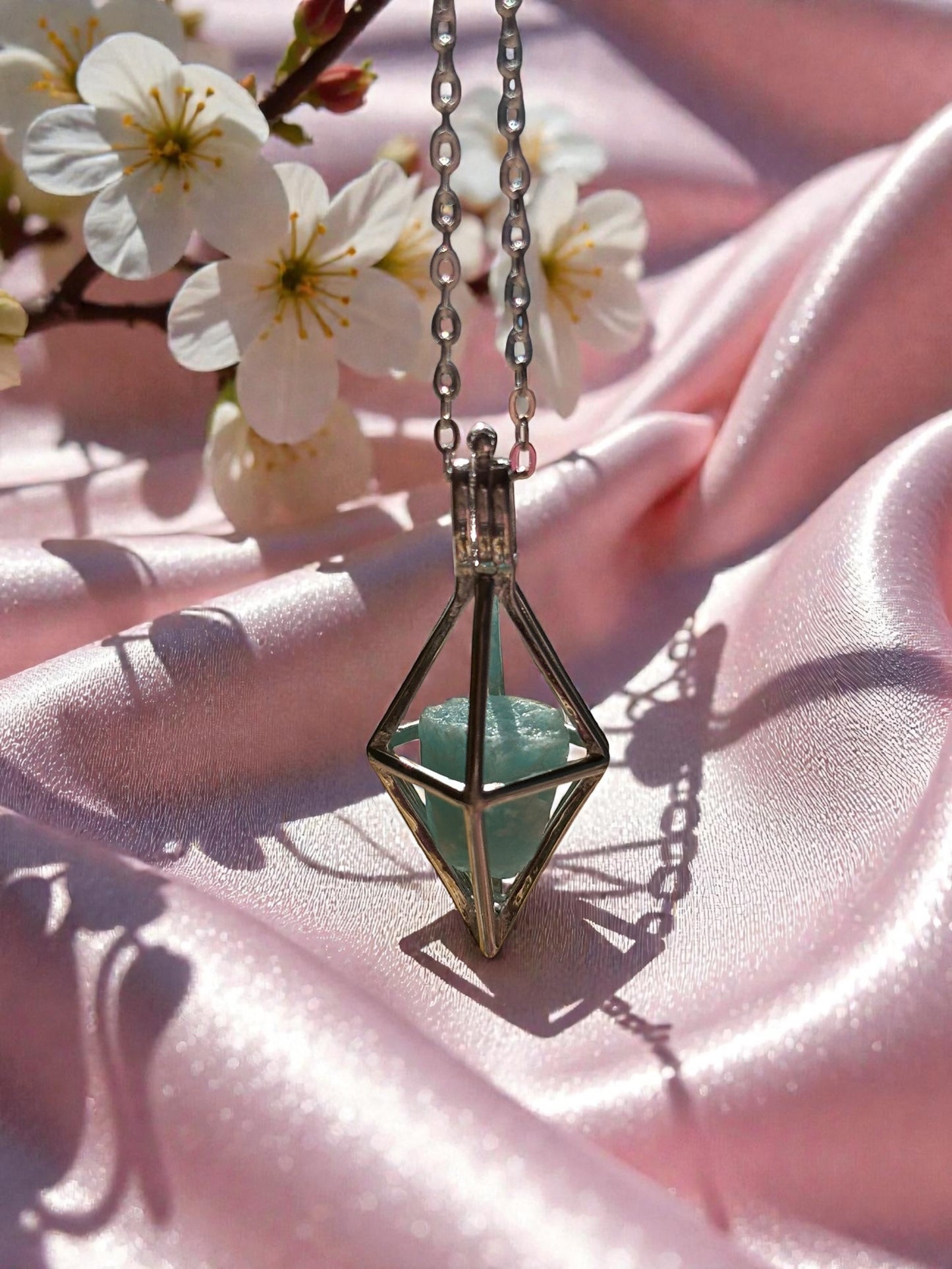 Diamond Raw Energy Crystal Necklace