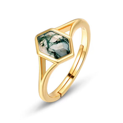 Golden Moss Whisper Ring