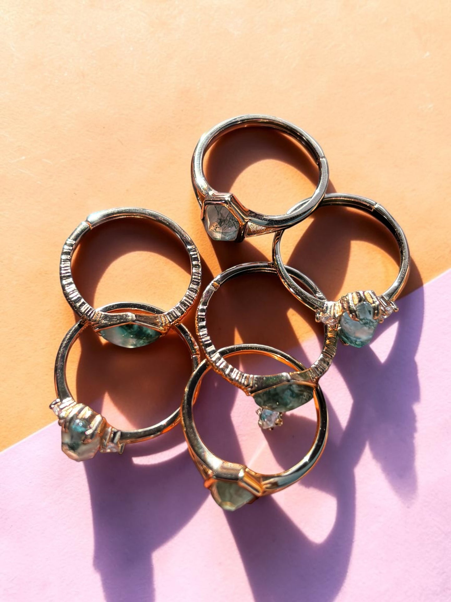 Golden Moss Whisper Ring
