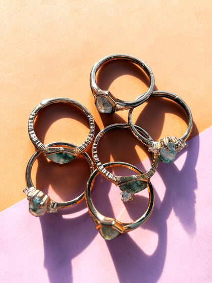 Golden Moss Whisper Ring