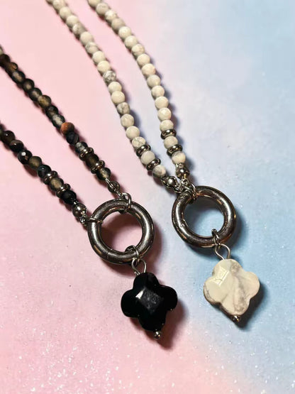 Lucky Clover Crystal Necklace
