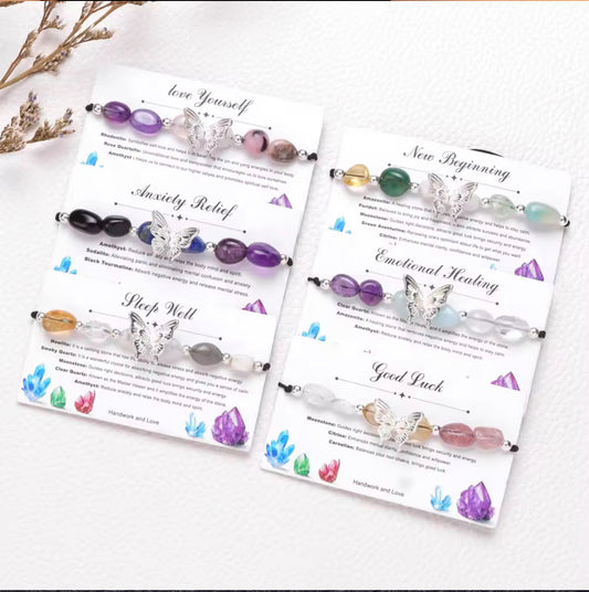 Butterfly Intention Crystal Bracelet