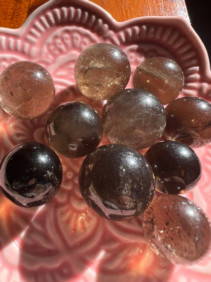 Mini Mini Smokey Quartz Sphere