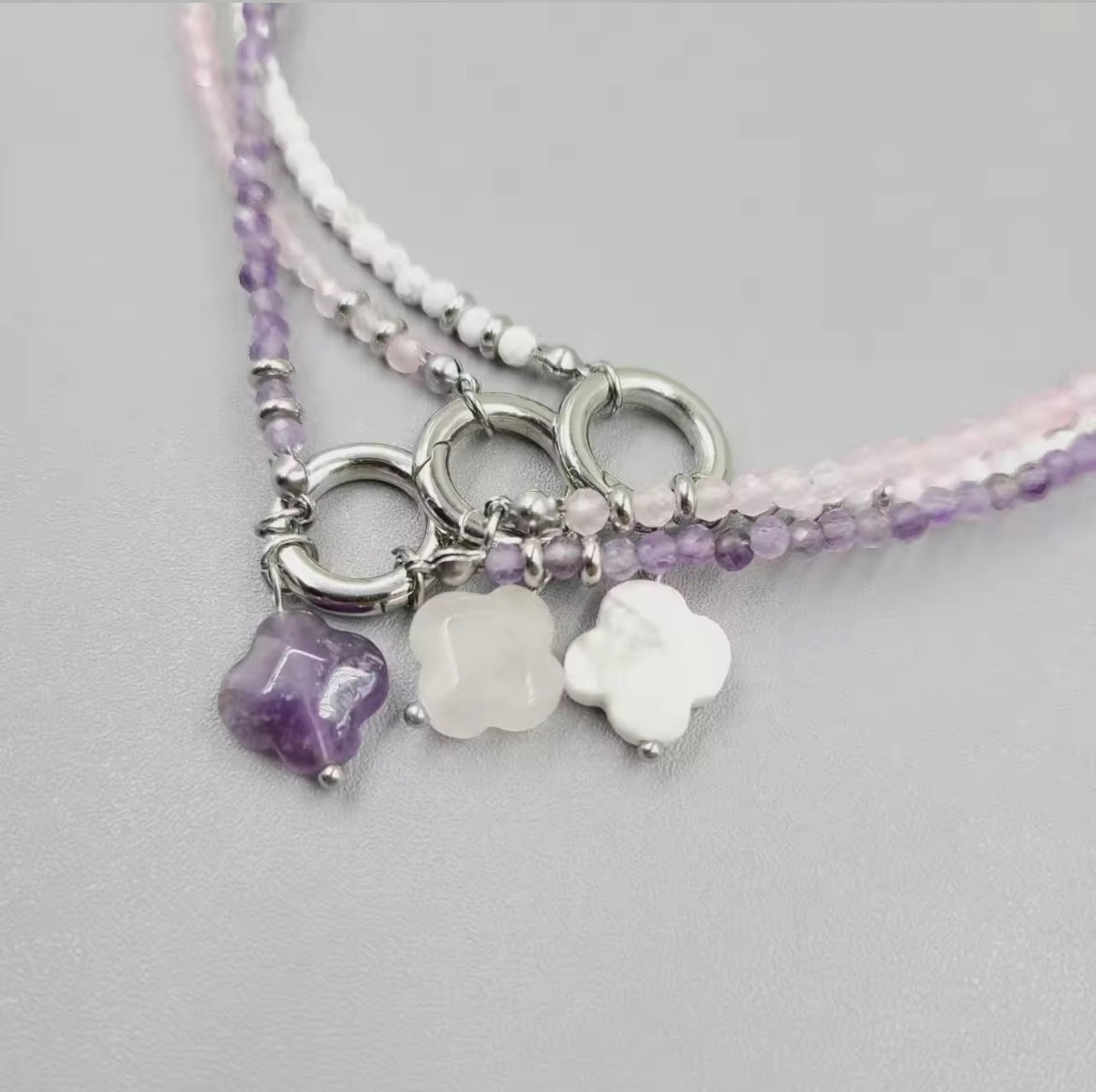 Lucky Clover Crystal Necklace
