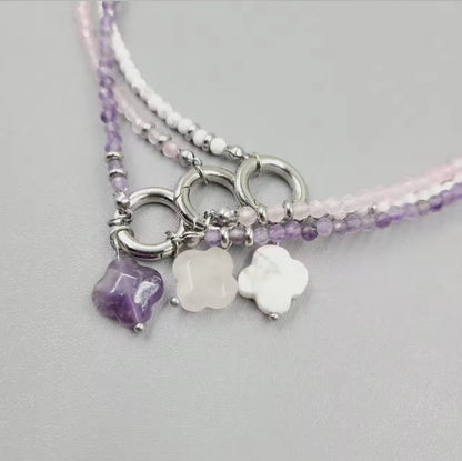Lucky Clover Crystal Necklace