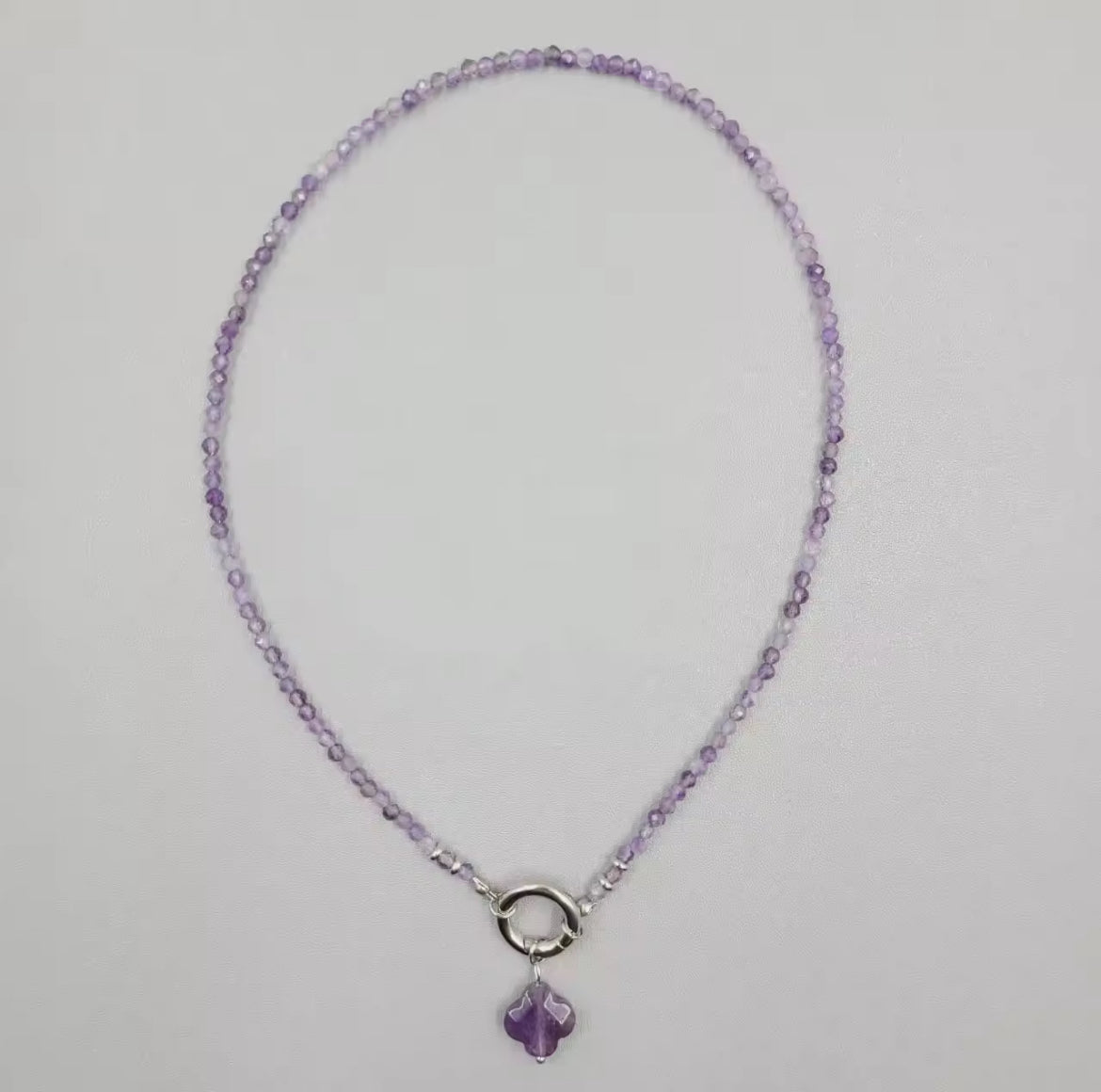 Lucky Clover Crystal Necklace
