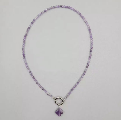 Lucky Clover Crystal Necklace