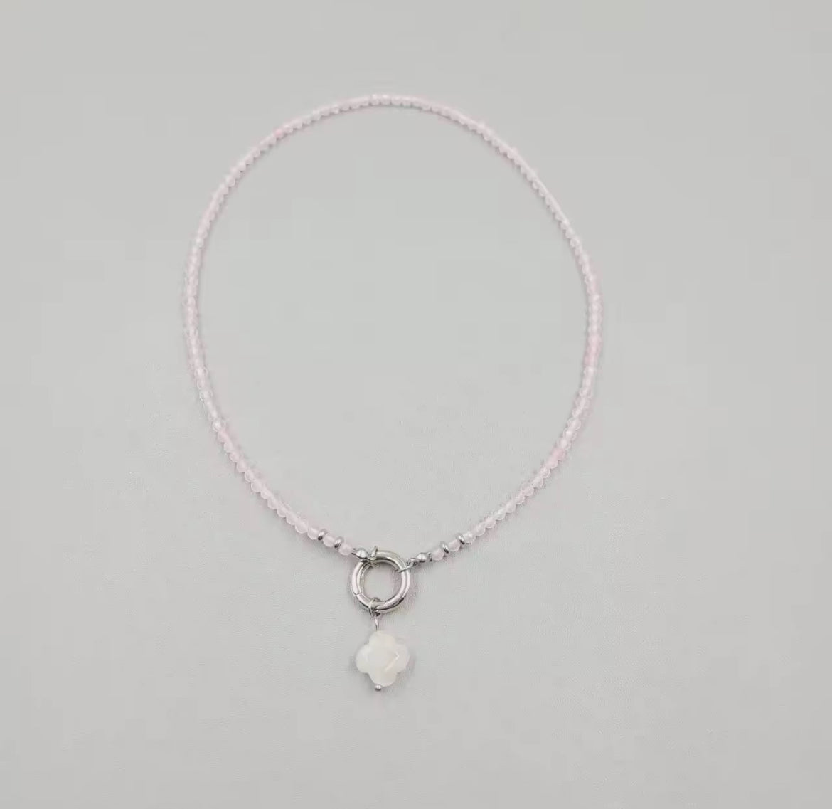 Lucky Clover Crystal Necklace