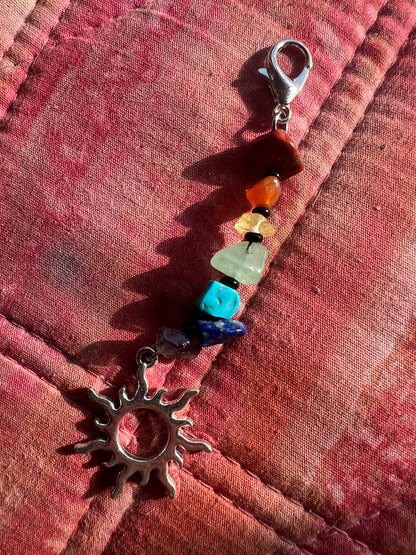 Chakra Crystal Chip Charm