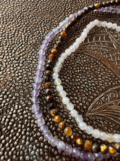 Faceted Crystal Necklace & Bracelet
