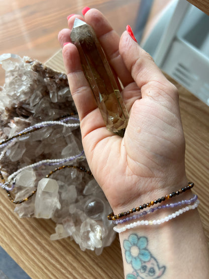 Faceted Crystal Necklace & Bracelet