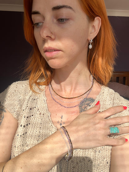 Faceted Crystal Necklace & Bracelet