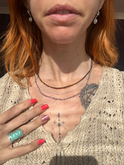 Faceted Crystal Necklace & Bracelet