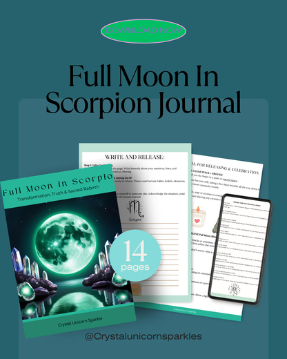 Scorpio Full Moon Workbook Digital / Printable Work Book