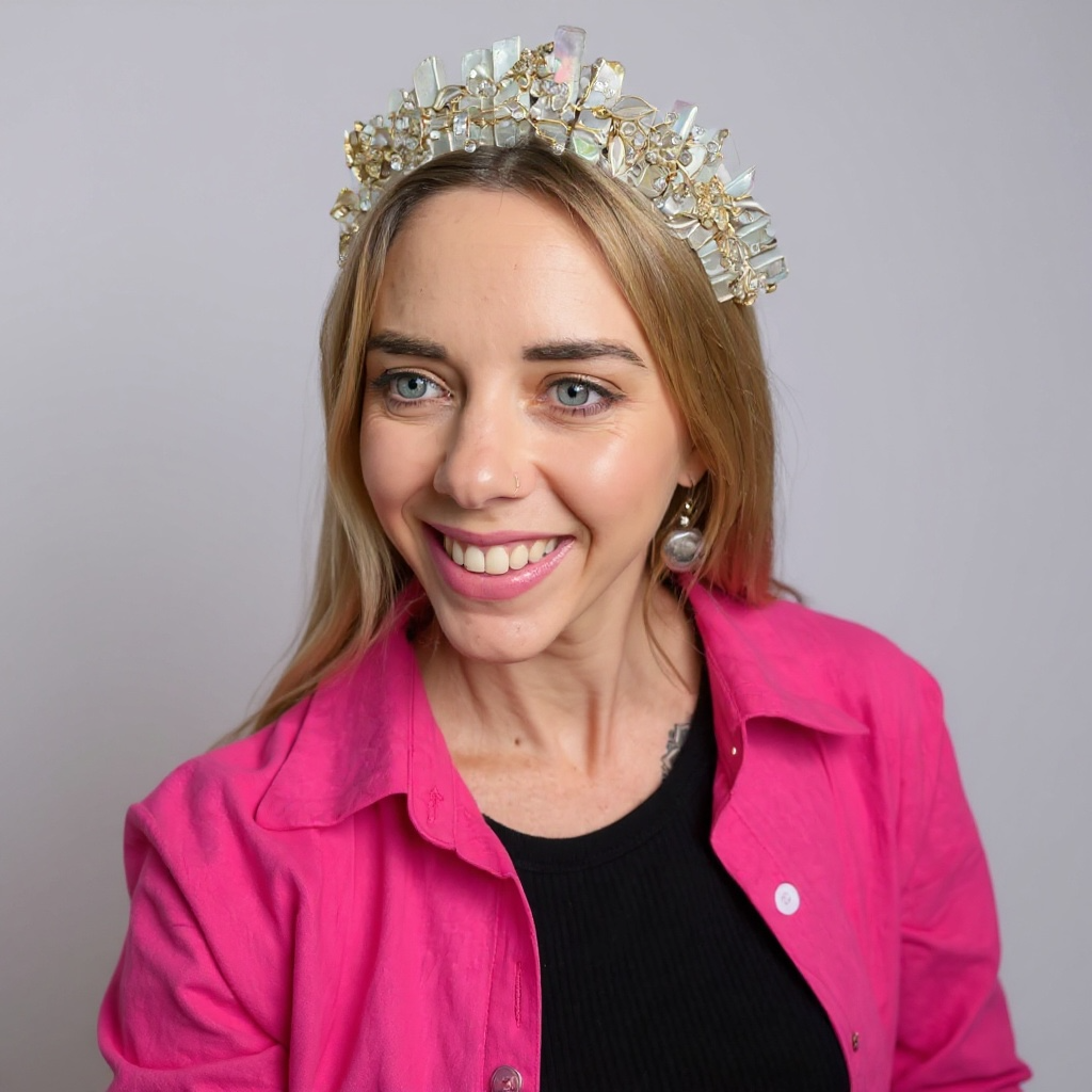 Pearl Floral Crystal Crown