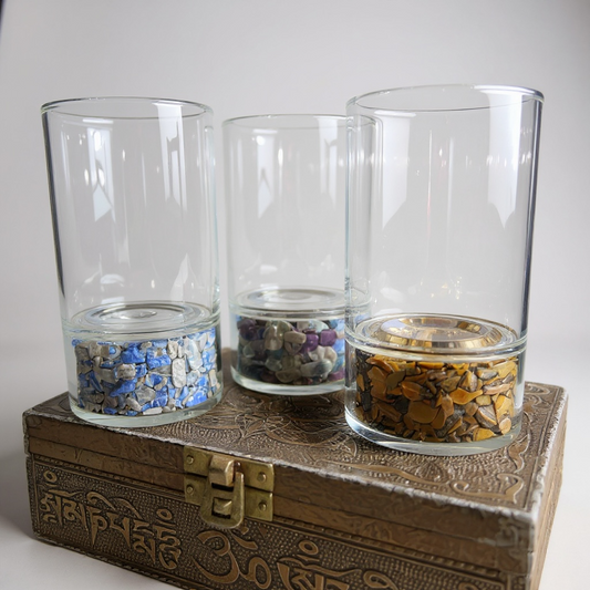Crystal Infused Glass Cups