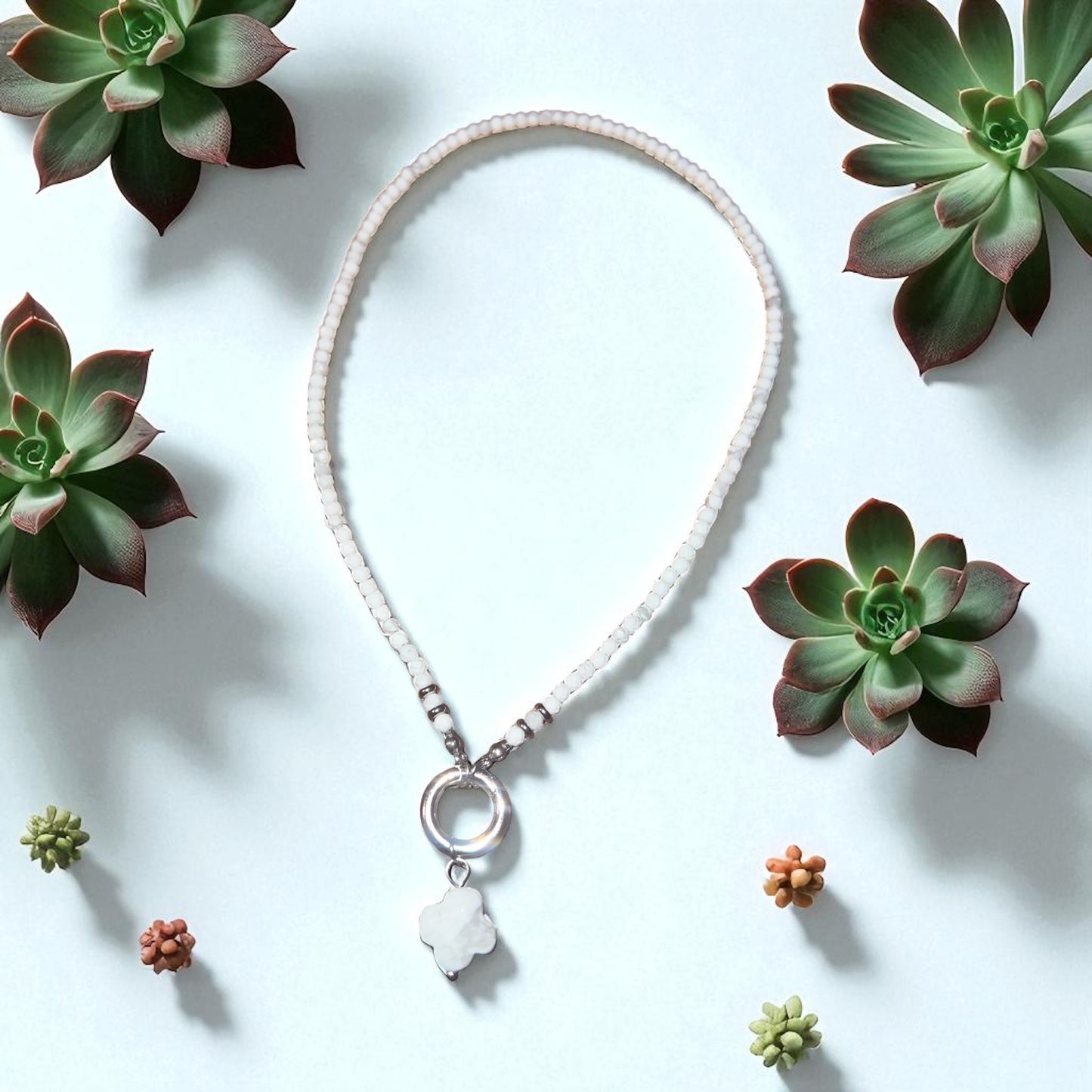 Lucky Clover Crystal Necklace
