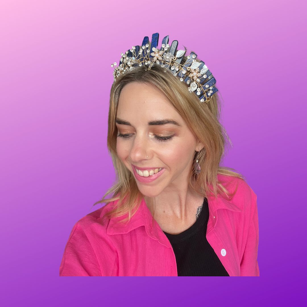 Pearl Floral Crystal Crown