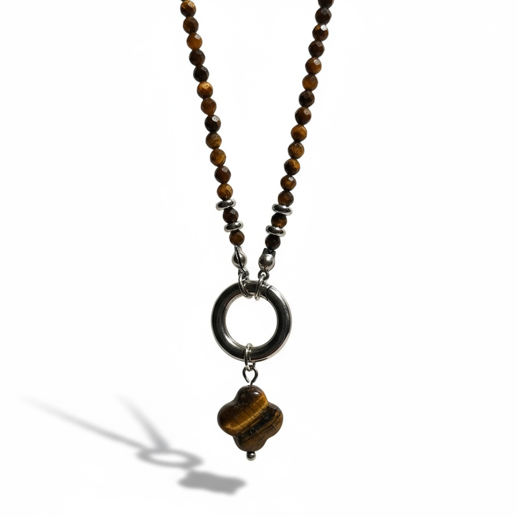 Lucky Clover Crystal Necklace