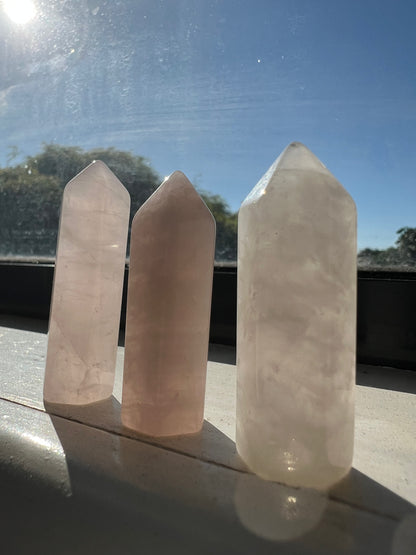 Mini Rose Quartz Tower