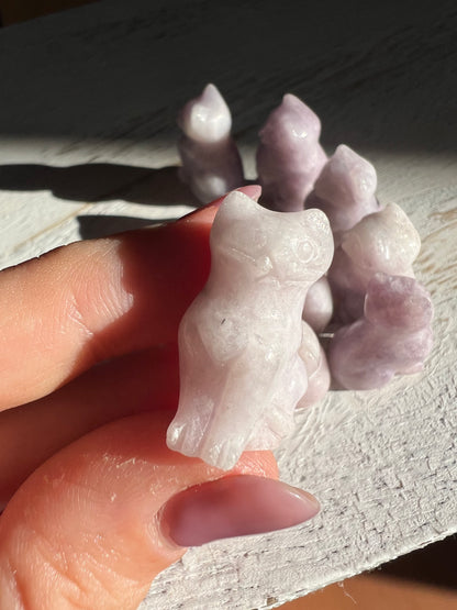 Mini Lepidolite Cat