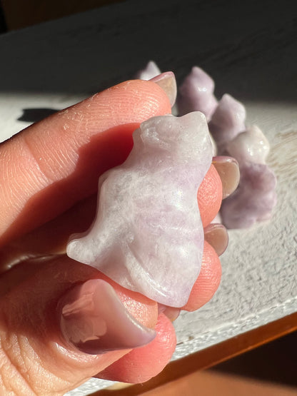 Mini Lepidolite Cat