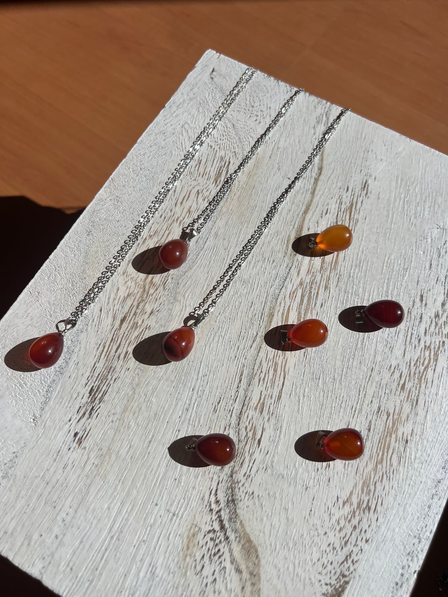 Carnelian Droplet Necklace