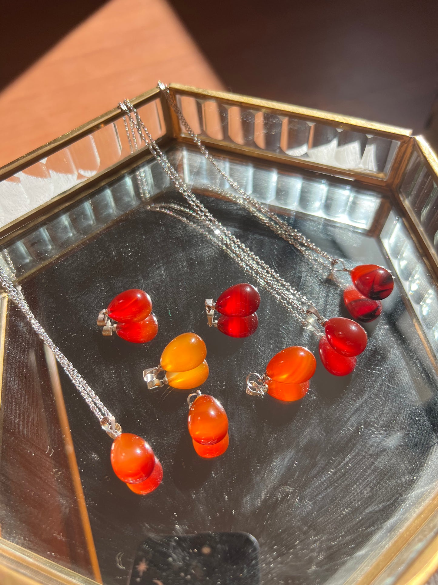 Carnelian Droplet Necklace
