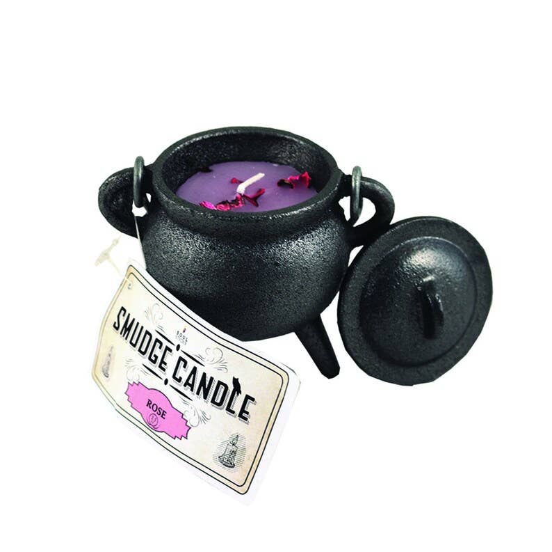 Cauldron Smudge Candle - Soul Sticks Rose (4 in.)